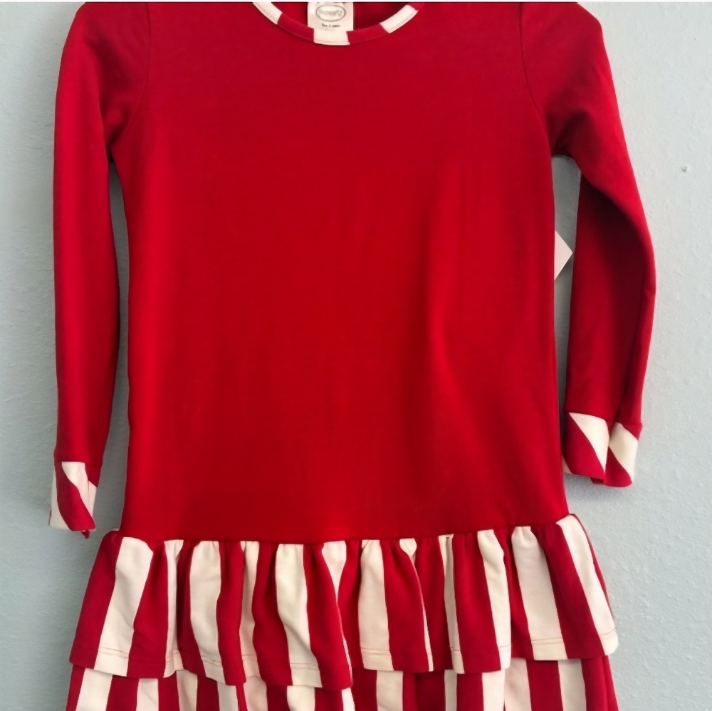 Persnickety Red and White Kids Casual Dress